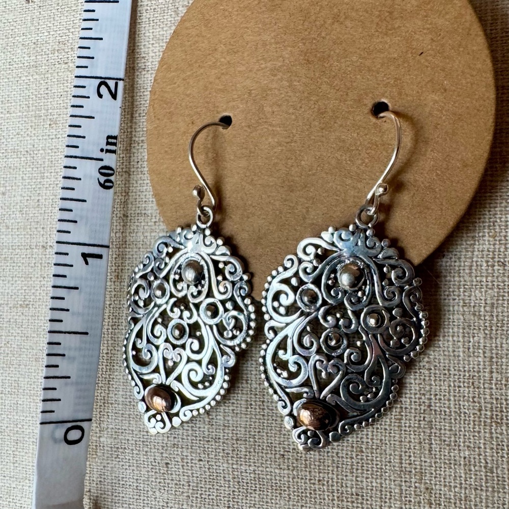 Boho .925 Silver Filigree Earrings